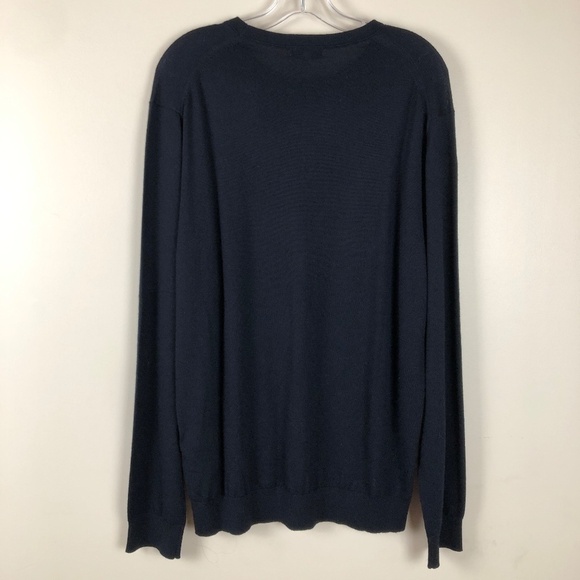 NWT Reiss Navy Blue Merino Wool Wessex Crewneck Sweater - Picture 3 of 9